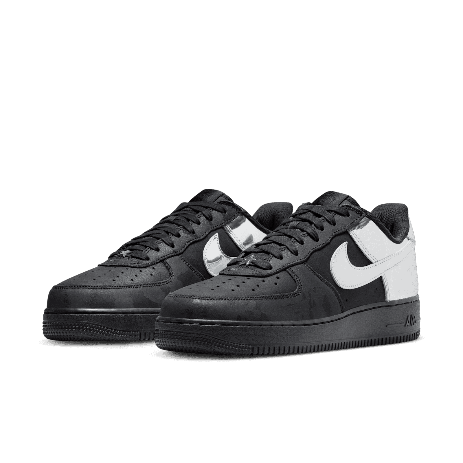 air force 1 low stars white black