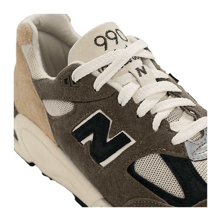 New Balance 990v2 Made in USA by Teddy Santis Grey Tan Angle 4