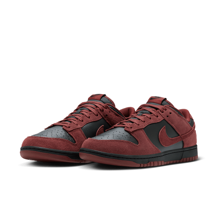 Nike Dunk Low Black Dark Team Red Angle 4