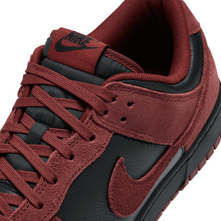 Nike Dunk Low Black Dark Team Red Angle 8