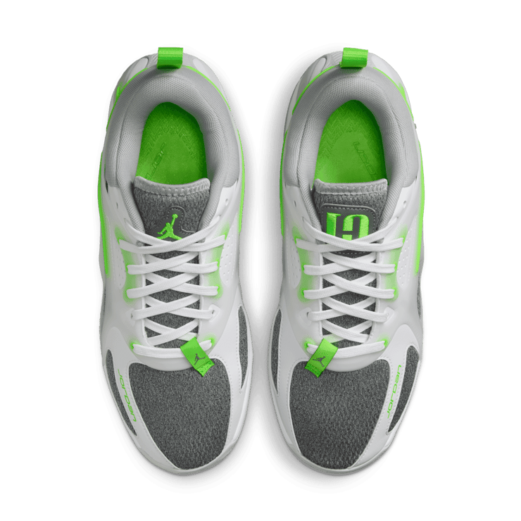 Jordan Heir Wolf Grey Electric Green (W) Angle 1