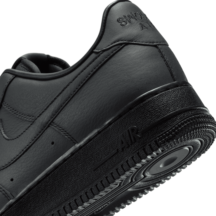 Nike Air Force 1 Low Triple Triple Black .SWOOSH Angle 4