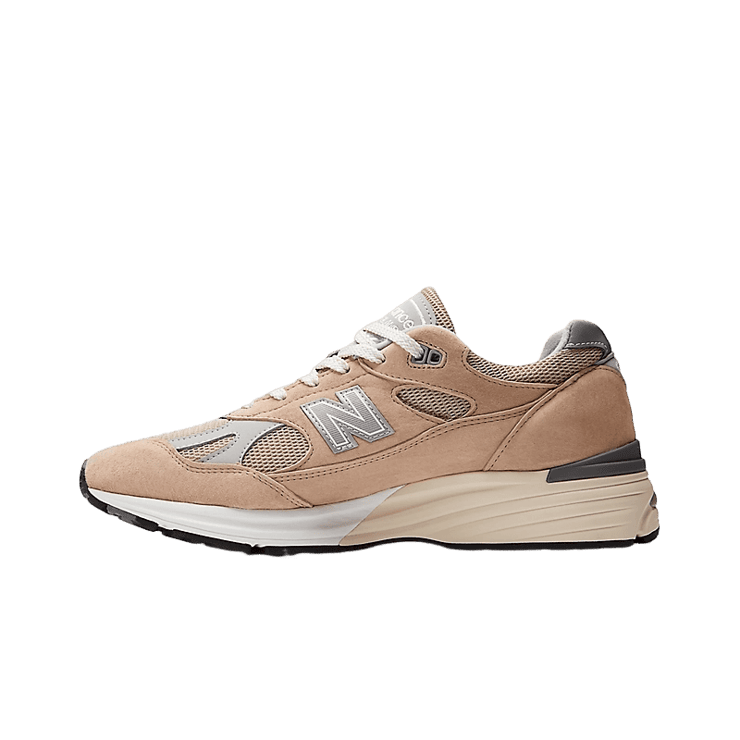 New Balance 991v2 Made in UK Cuban Sand Harbor Mist Angle 0