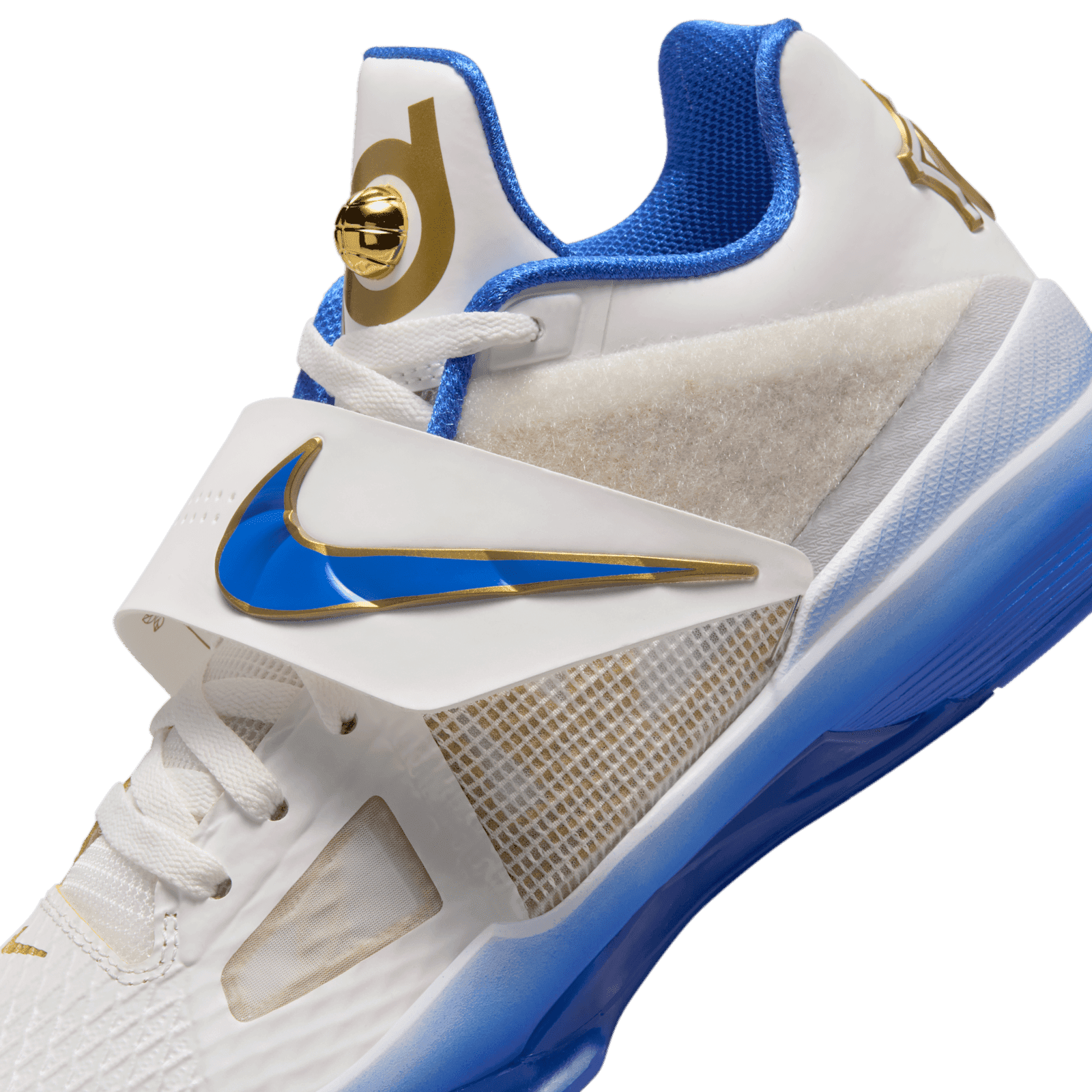 kd shoes white and gold