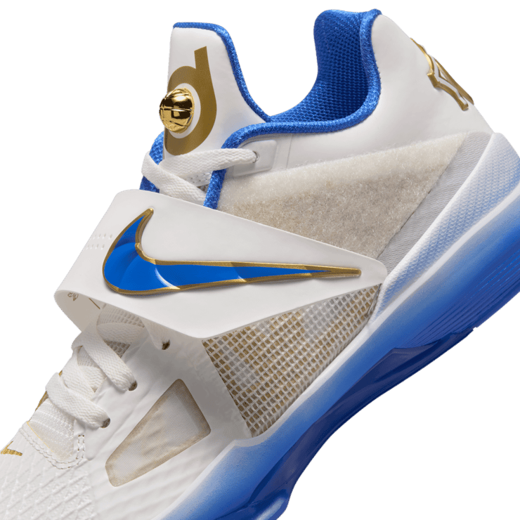 Nike KD 4 White Royal Gold Angle 7
