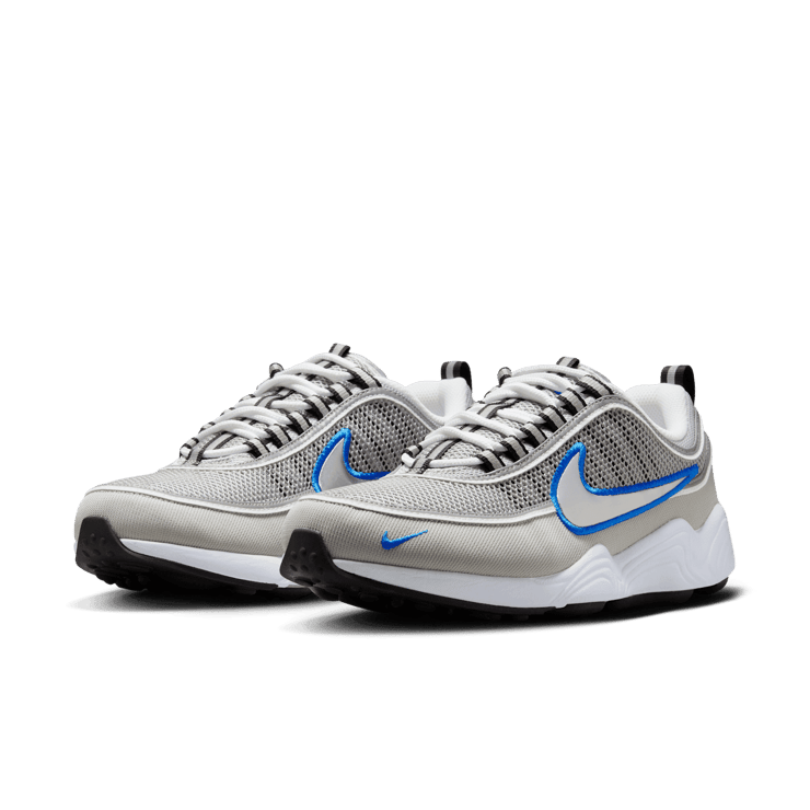 Nike Air Zoom Spiridon OG Metallic Silver Signal Blue Angle 2