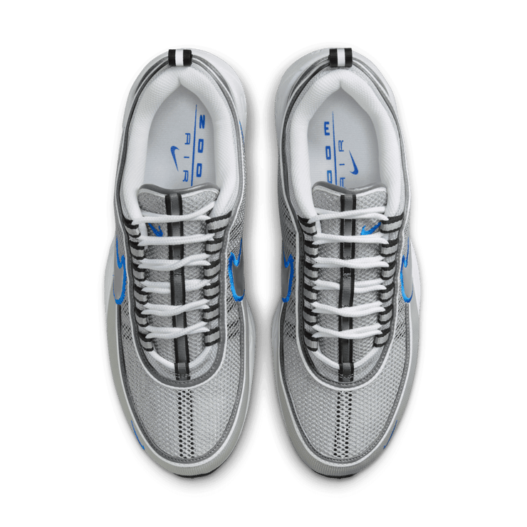 Nike Air Zoom Spiridon OG Metallic Silver Signal Blue Angle 1