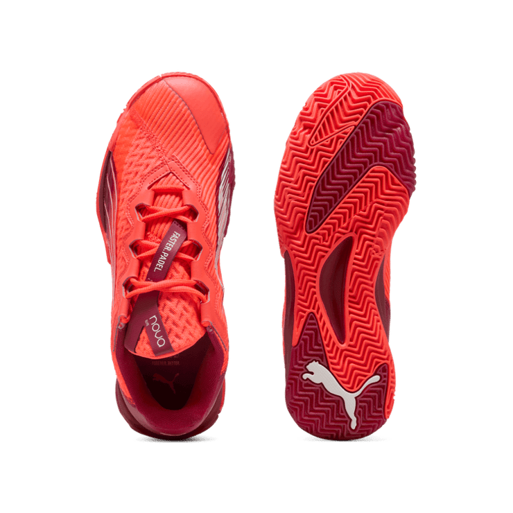 PUMA NOVA Elite Padel Sneakers in Red Angle 0