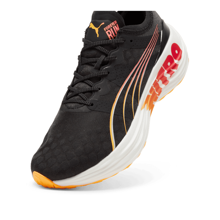 PUMA ForeverRun NITROâ¢ in Black/Sun Stream/Sunset Glow Angle 1