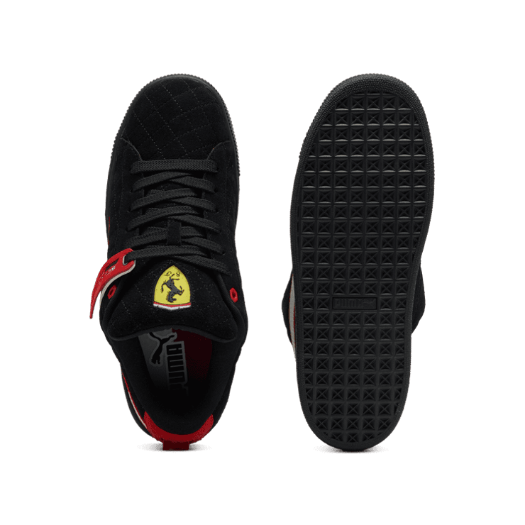 PUMA Scuderia Ferrari Suede XL Hero Sneakers in Black Angle 0
