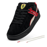 PUMA Scuderia Ferrari Suede XL Hero Sneakers in Black Angle 2