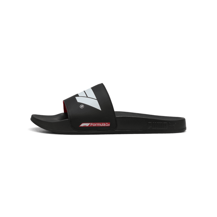 PUMA Formula 1® Leadcat 2.0 Logo Slides in Black Angle 0