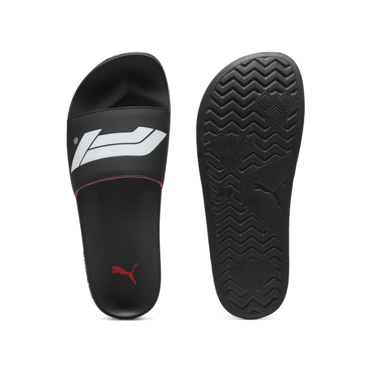 PUMA Formula 1® Leadcat 2.0 Logo Slides in Black Angle 1