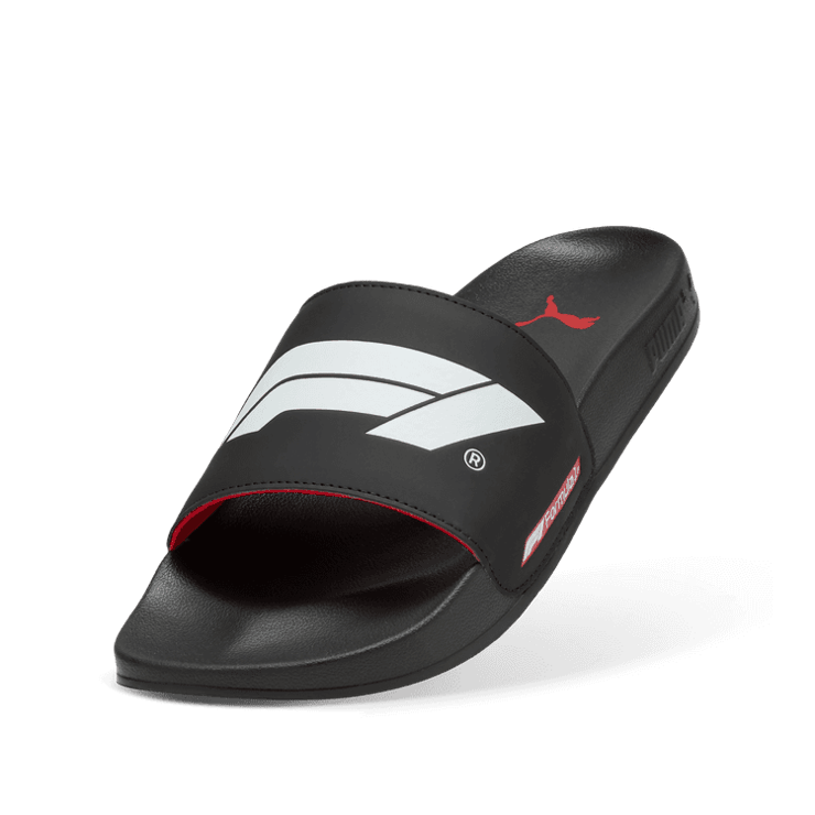 PUMA Formula 1® Leadcat 2.0 Logo Slides in Black Angle 2