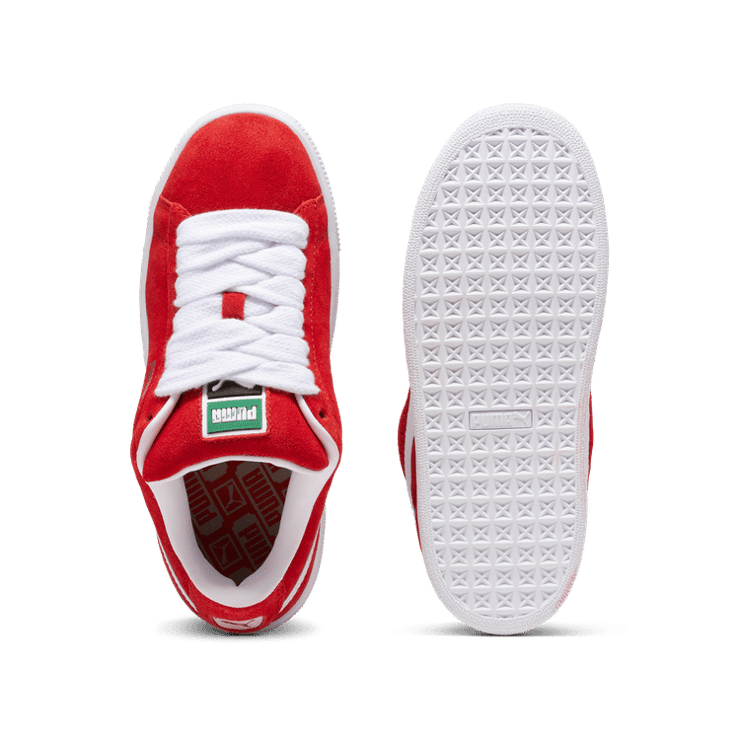 PUMA Suede XL Sneakers in For All Time Red/White (GS) Angle 0