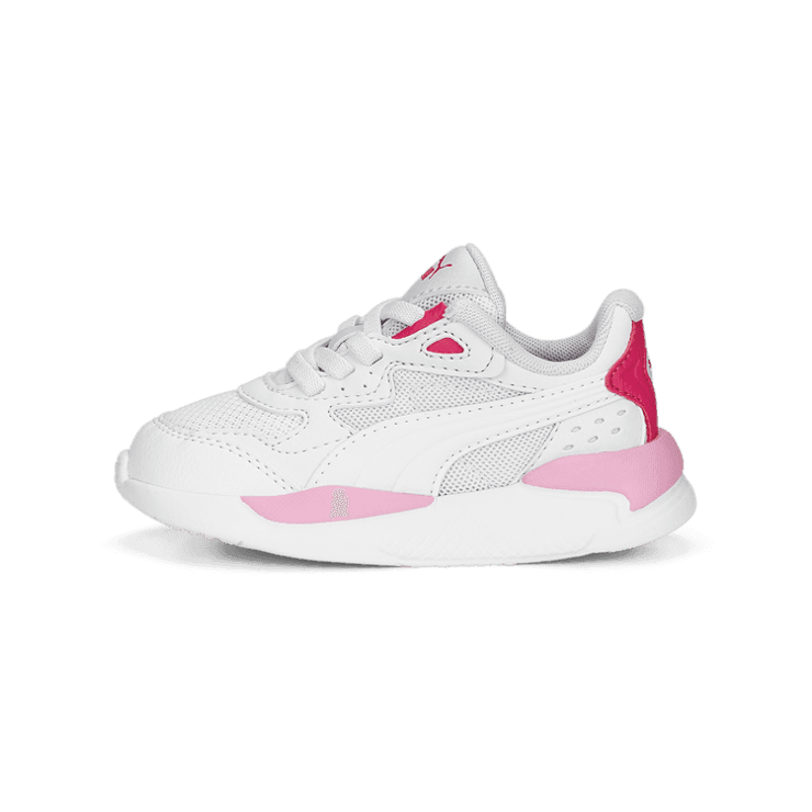 PUMA X-Ray Speed in White/Glowing Pink/Lilac Chiffon (TD) Angle 1