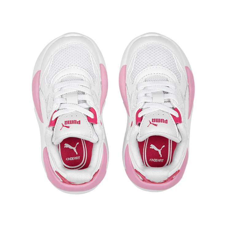 PUMA X-Ray Speed in White/Glowing Pink/Lilac Chiffon (TD) Angle 2