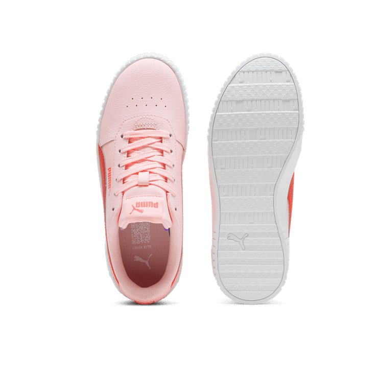 PUMA Carina 2.0 Sneakers Big in Whisper Of Pink/Active Red/White (GS) Angle 0