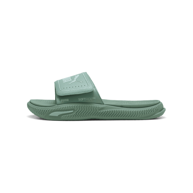 PUMA SoftridePro 24 V Slides in Green Angle 0