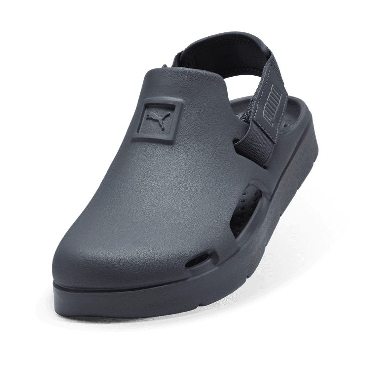 PUMA Shibui Mule Slip-On in Grey Angle 2