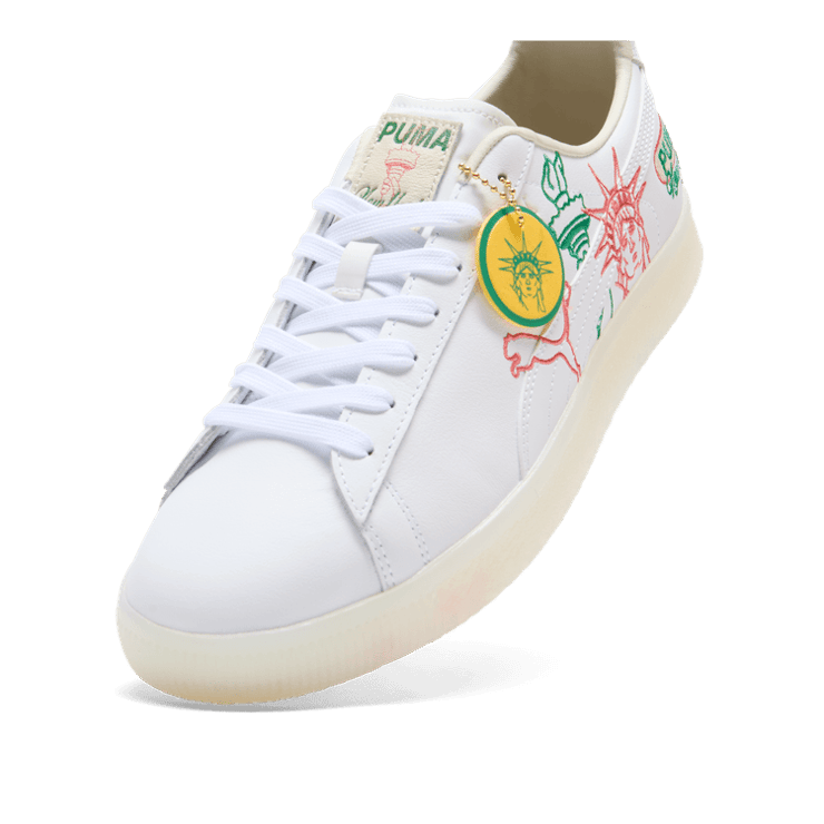 PUMA Clyde EMBD NYC Flagship Sneakers in White - 403466-01 Release