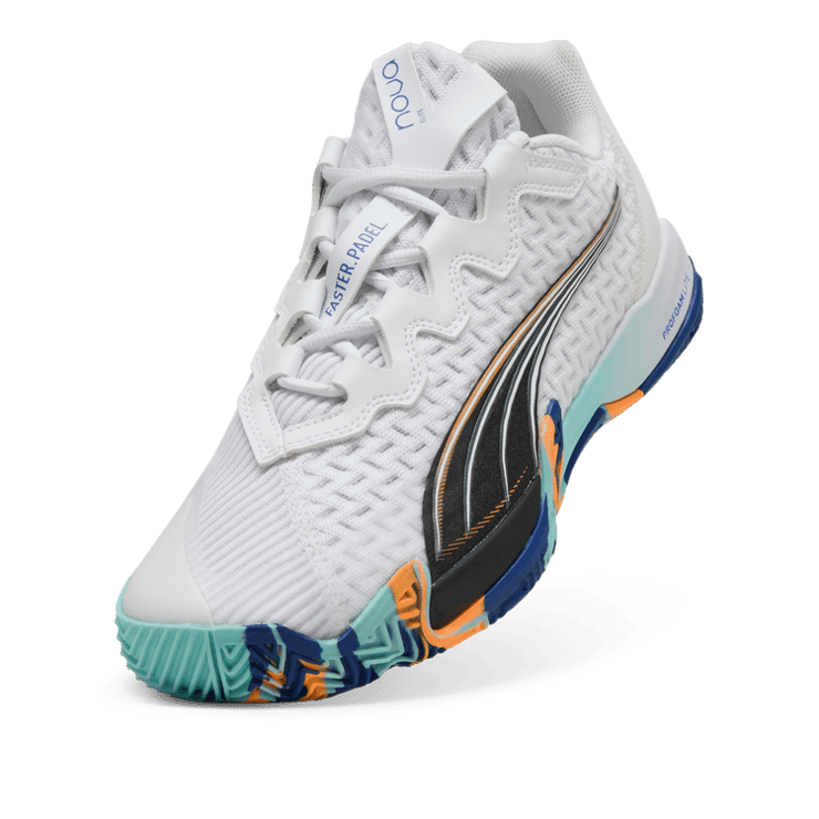 PUMA NOVA Elite Padel Sneakers in White Angle 2
