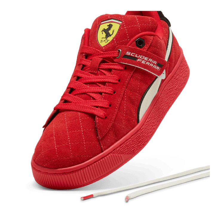PUMA Scuderia Ferrari Suede XL Hero Sneakers in Red Angle 2