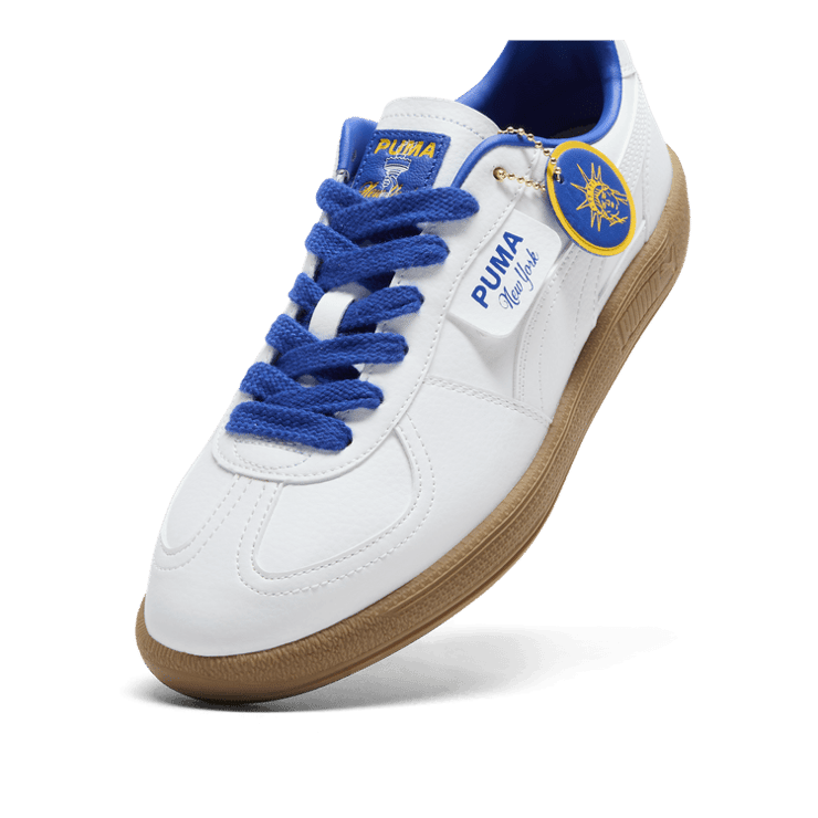 PUMA Palermo NYC Flagship Sneakers in White Angle 2