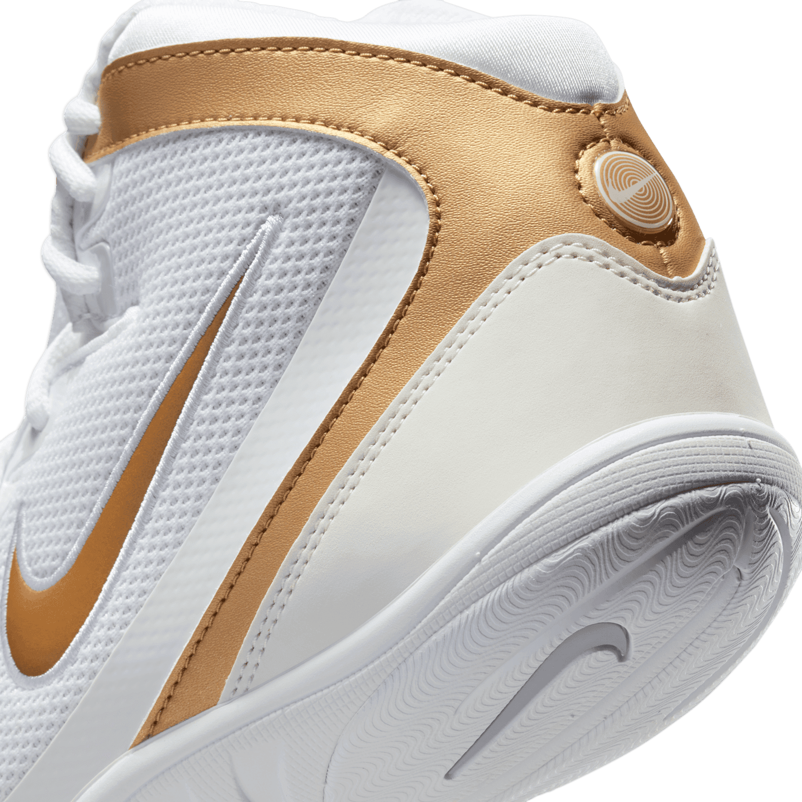 nike freeks gold and white