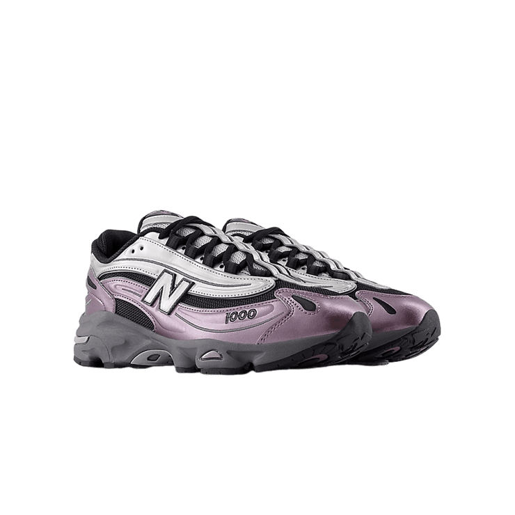 New Balance 1000 Metallic Silver Ice Wine Angle 2