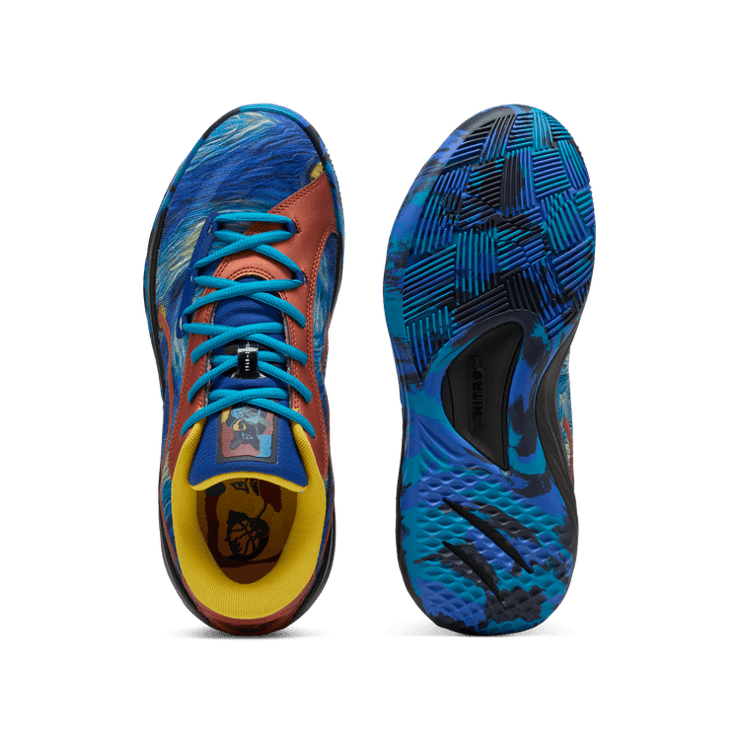PUMA All-Pro NITROâ¢ SQD Dylan Exhibit Basketball in Blue Angle 0