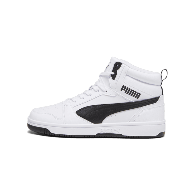 PUMA Rebound Sneakers in White/Black Angle 1