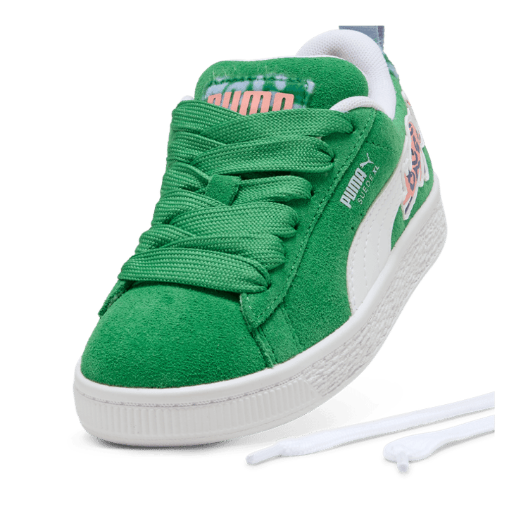 PUMA Suede XL Cats Club Sneakers in Green (PS) Angle 2