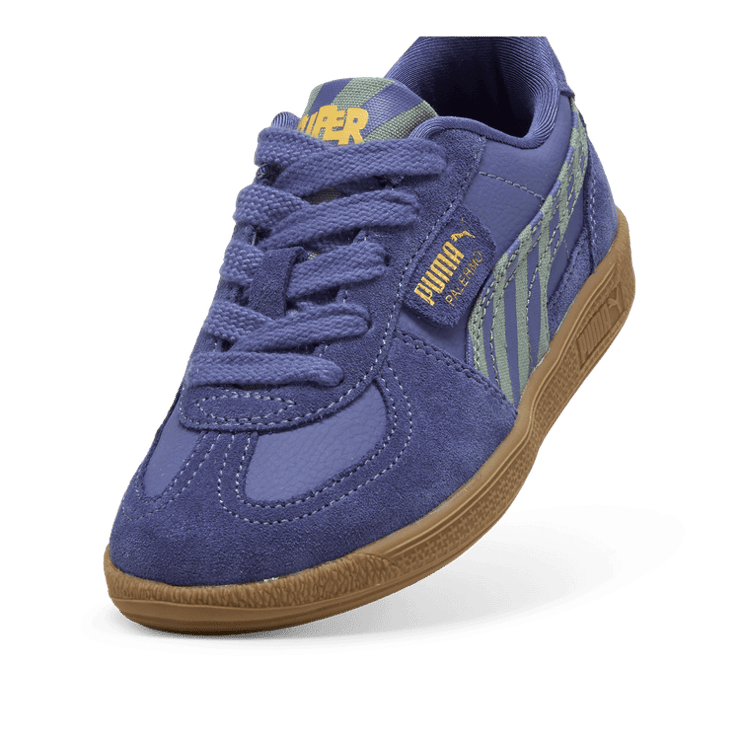 PUMA Palermo Super Sneakers in Blue (PS) Angle 2