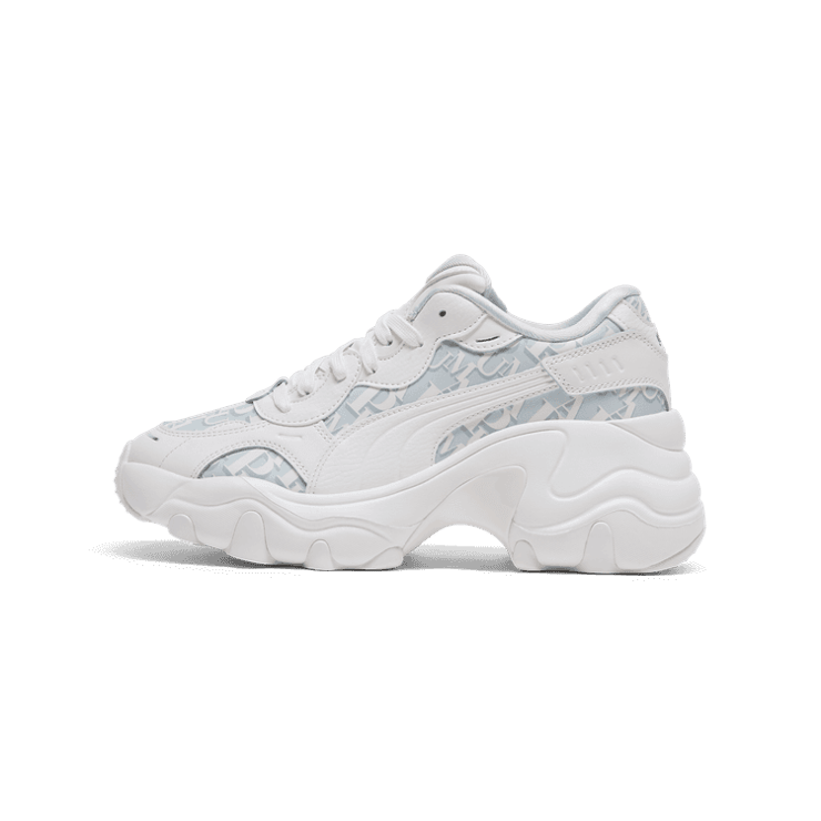 PUMA Pulsar Wedge Monogram Sneakers in White Angle 1