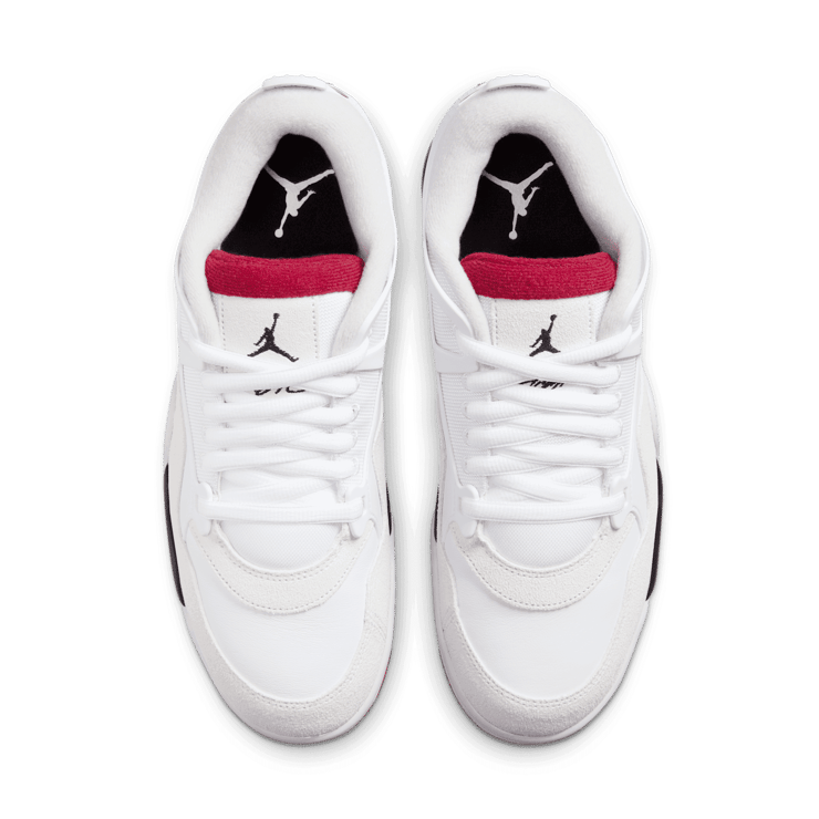 Air Jordan 4 RM White Fire Red Black Angle 1
