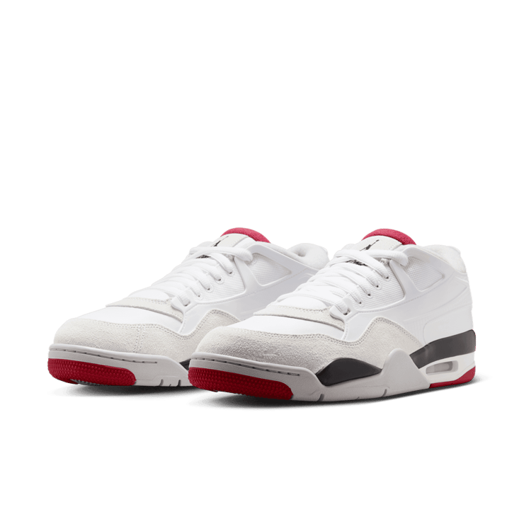 Air Jordan 4 RM White Fire Red Black Angle 2