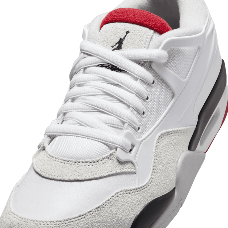 Air Jordan 4 RM White Fire Red Black Angle 4