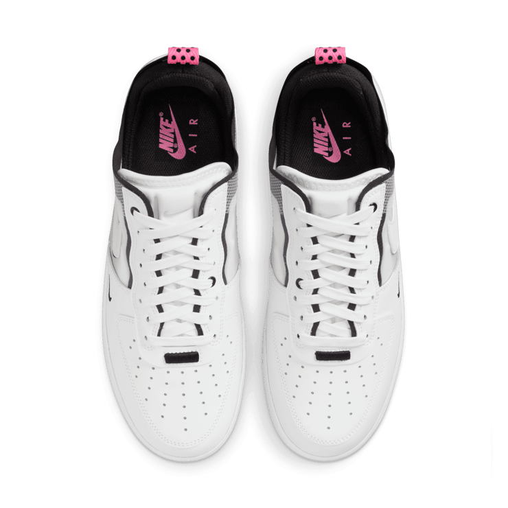 Nike Air Force 1 React White Black Pink Spell Angle 1