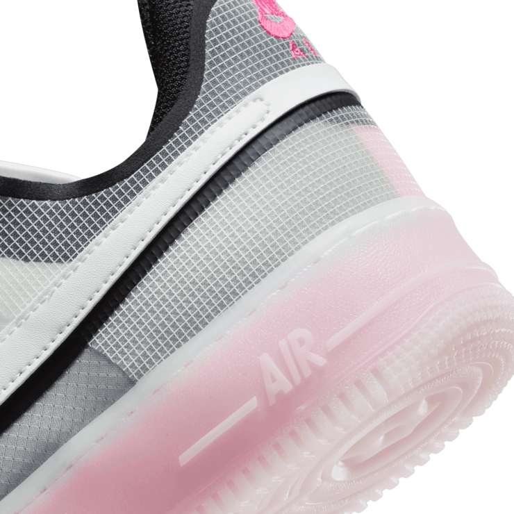 Nike Air Force 1 React White Black Pink Spell Angle 5