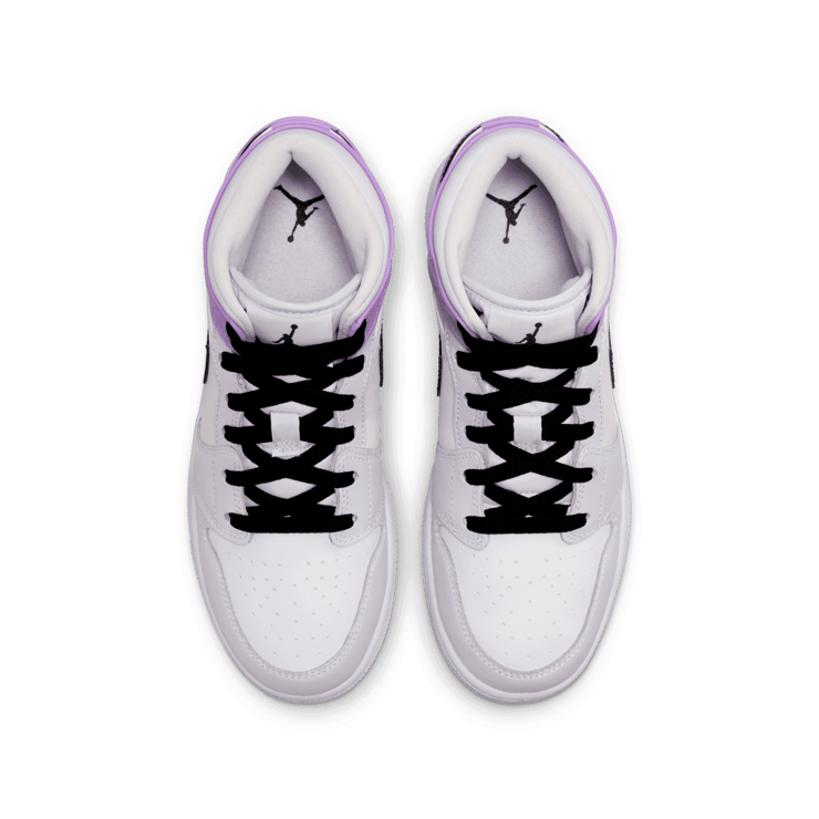 Air Jordan 1 Mid Barely Grape Rush Fuchsia (GS) Angle 1