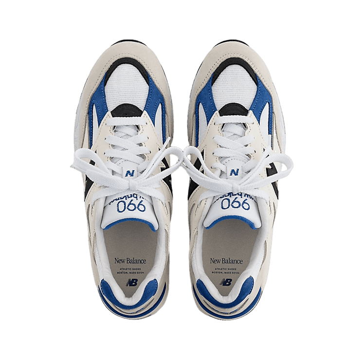 New Balance 990v2 Made in USA White Blue Angle 0