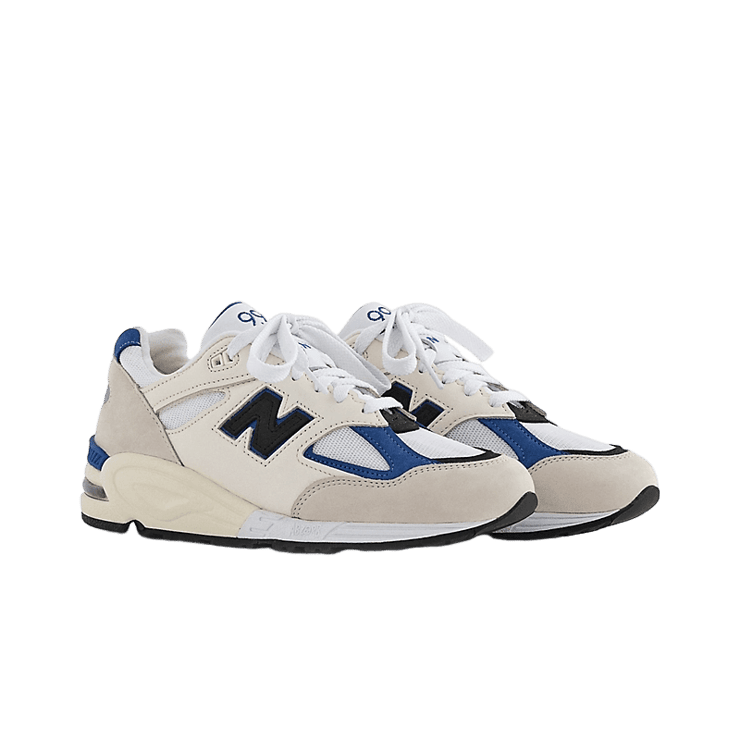 New Balance 990v2 Made in USA White Blue Angle 2