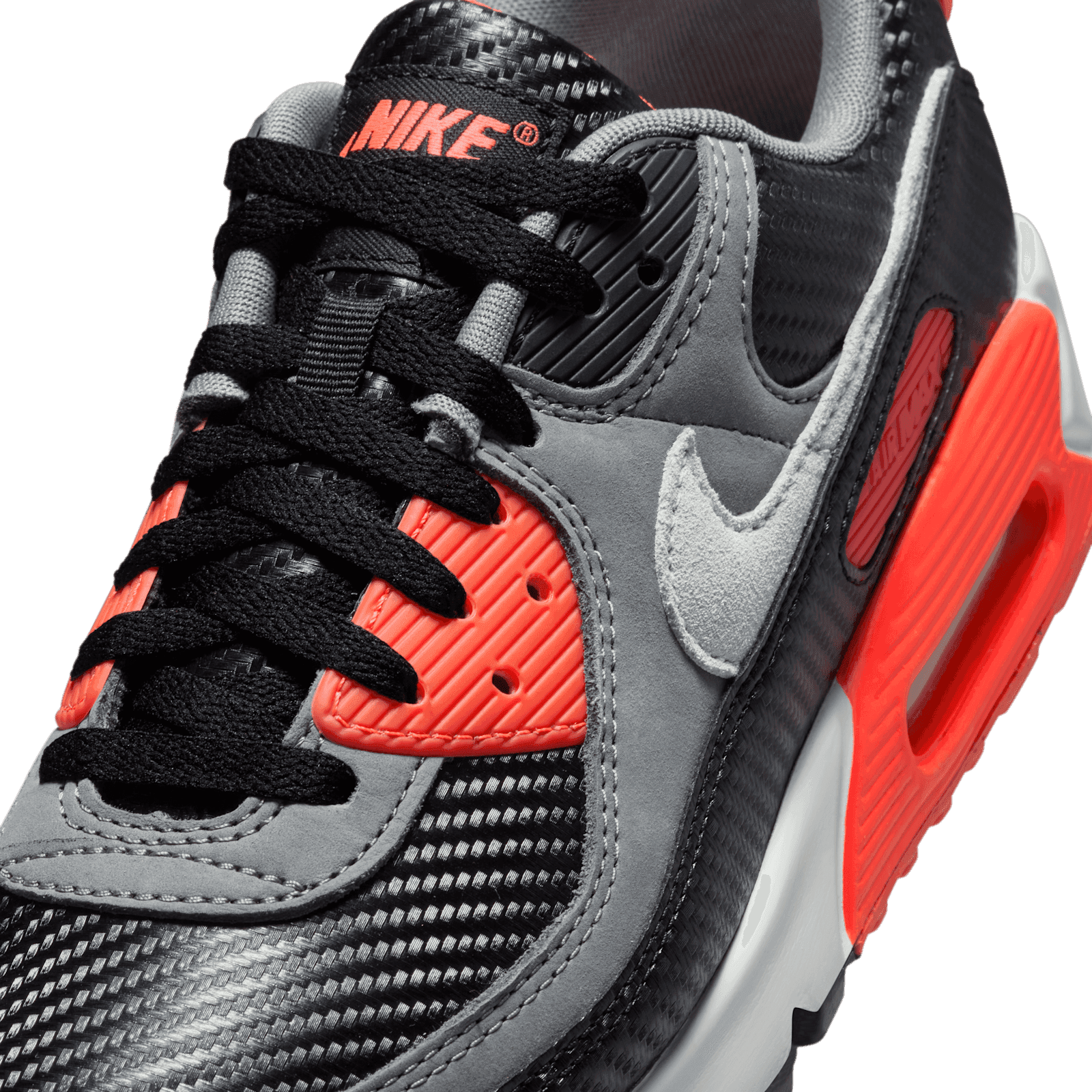 nike air max 90 trainers black black infrared