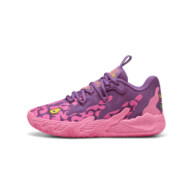 PUMA HOO x TNMT MB.03 Lo Krang Basketball Youth in Purple (PS) Angle 1