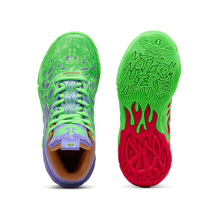 PUMA HOO x TMNT MB.04 R&D Basketball in Green (PS) (GS) Angle 0