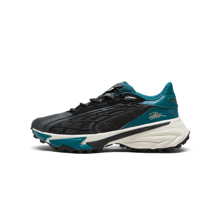 PUMA Spirex Icons of Speed Sneakers in Black/Cold Green PUMA Spirex Icons of Speed Sneakers in Black/Cold Green