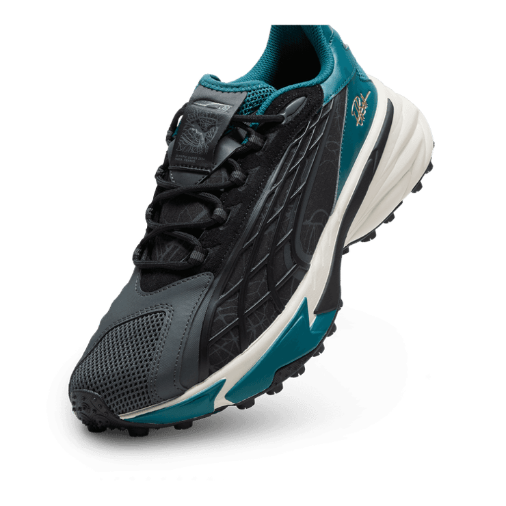 PUMA Spirex Icons of Speed Sneakers in Black/Cold Green PUMA Spirex Icons of Speed Sneakers in Black/Cold Green