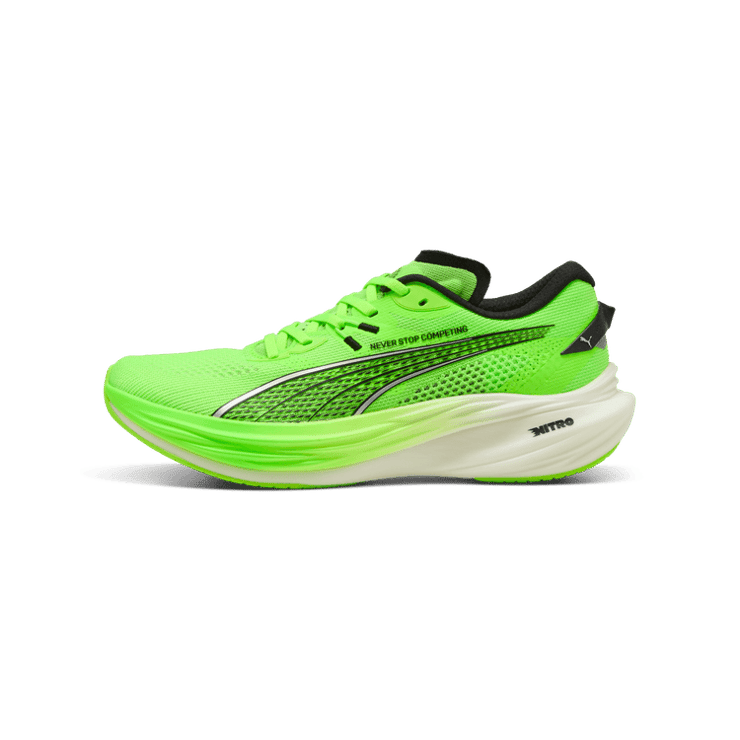 PUMA x HYROX Deviate NITRO⢠3 in Green Angle 1