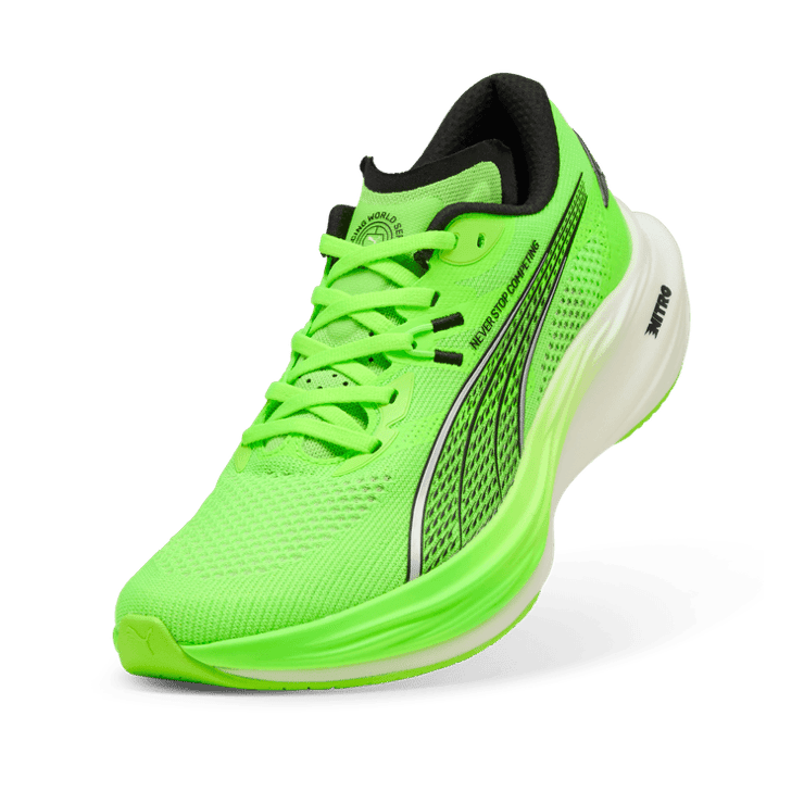 PUMA x HYROX Deviate NITRO⢠3 in Green Angle 2
